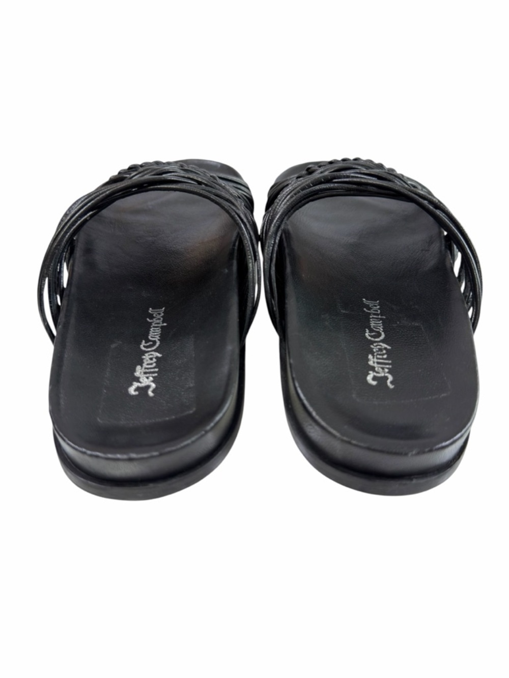 Jeffrey Campbell Intwined Strappy Slide Sandals Black Size 10 - Picture 11 of 16